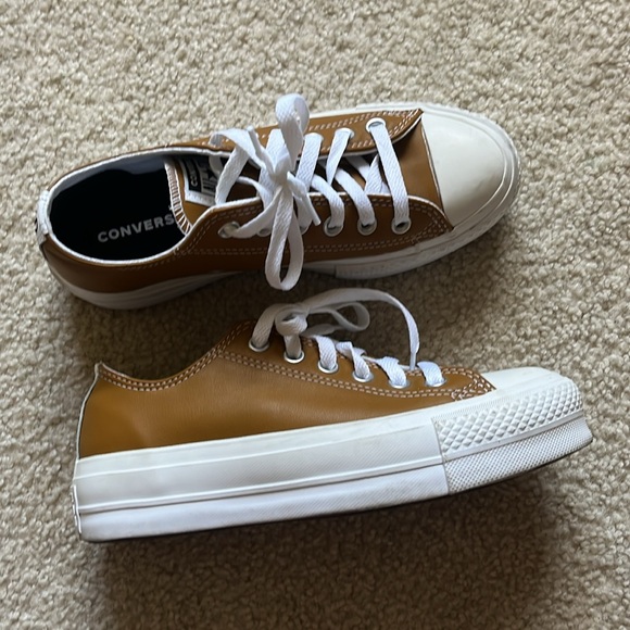 Brown Chuck Taylor All Star Lift Platform Leather by Converse - Picture 3 of 3